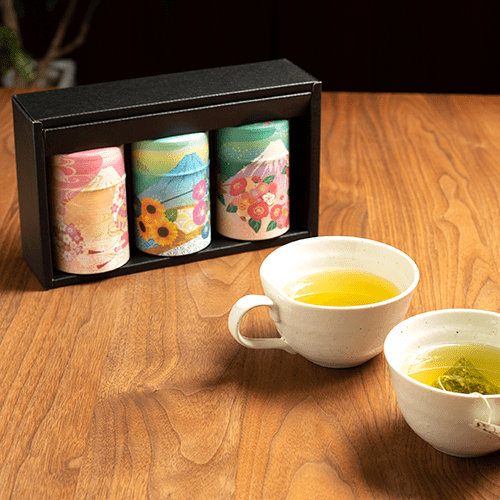 岡山茶 ＆ フレーバーティ 「選べる茶筒」 ギフト （3種 各7個）